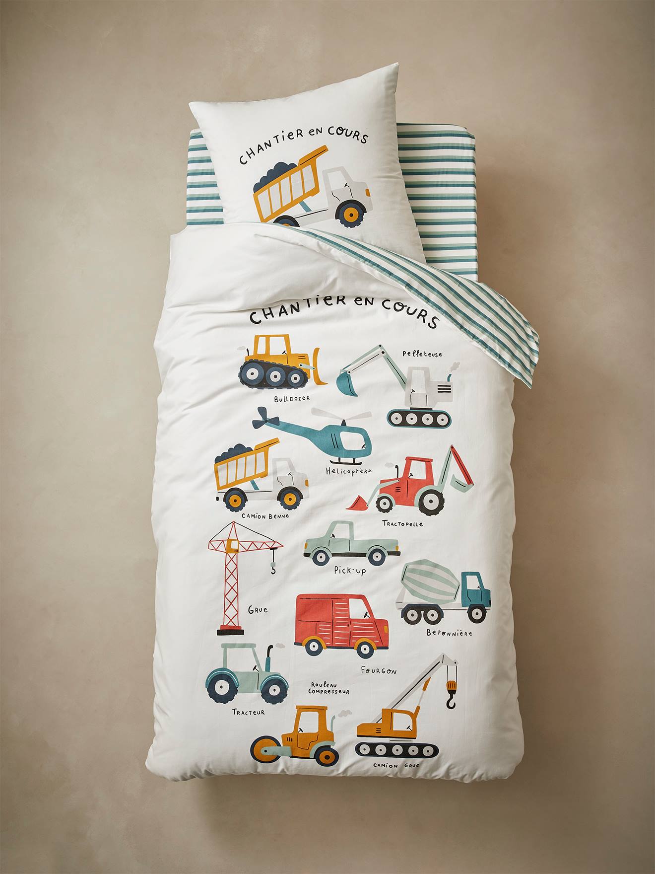 Conjunto infantil de capa de edredom e fronha, 