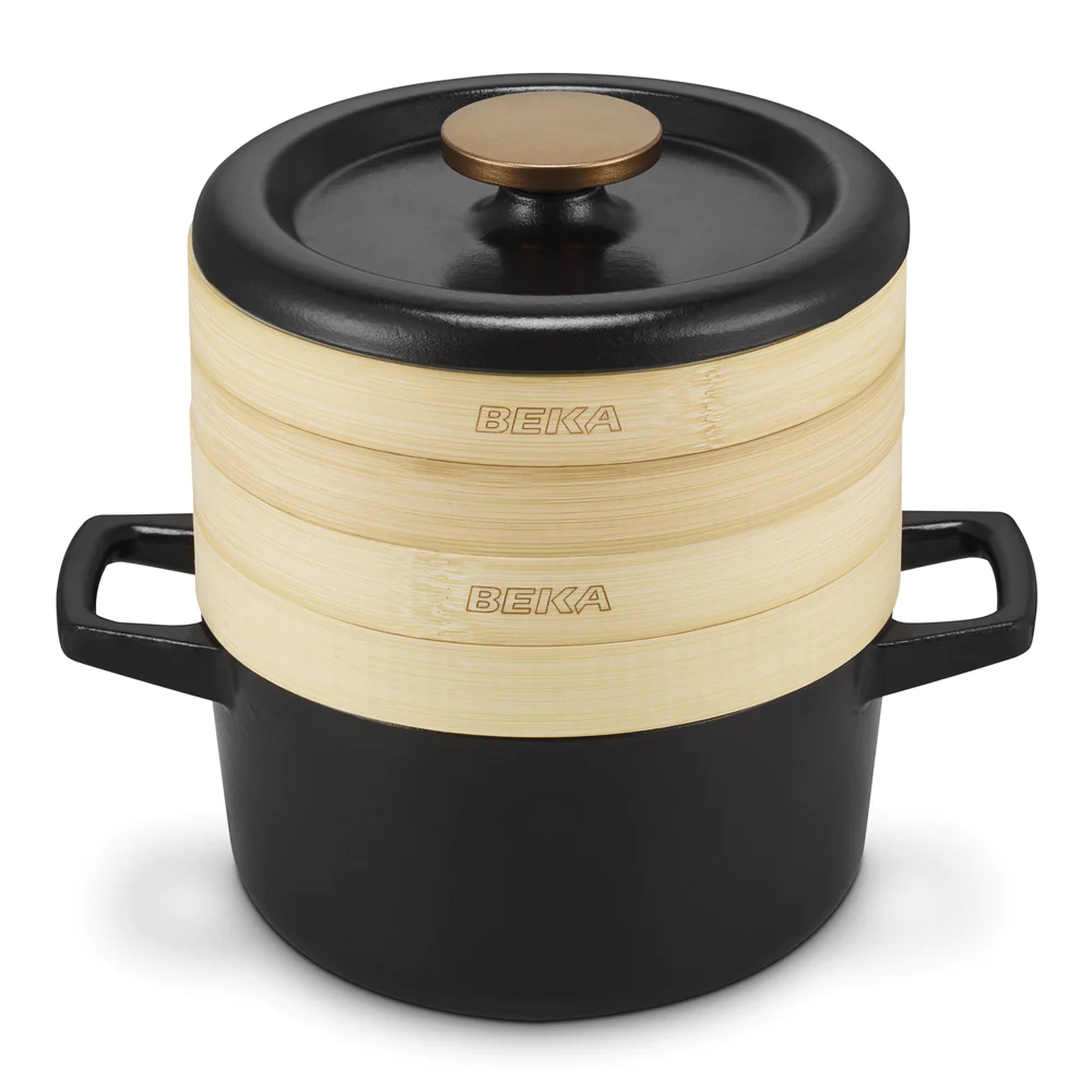 Cuit vapeur 20 cm Nori avec 2 passoires en bambou Beka