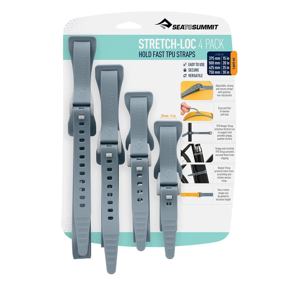 Sea To Summit Stretchloc Set 20mm 4pk Dusk