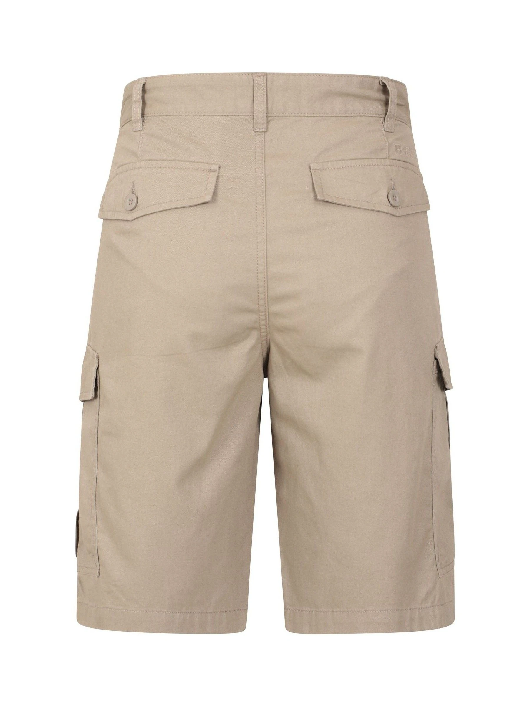 Crème - Mountain Warehouse Mens Lakeside 100% Cotton Cargo Shorts
