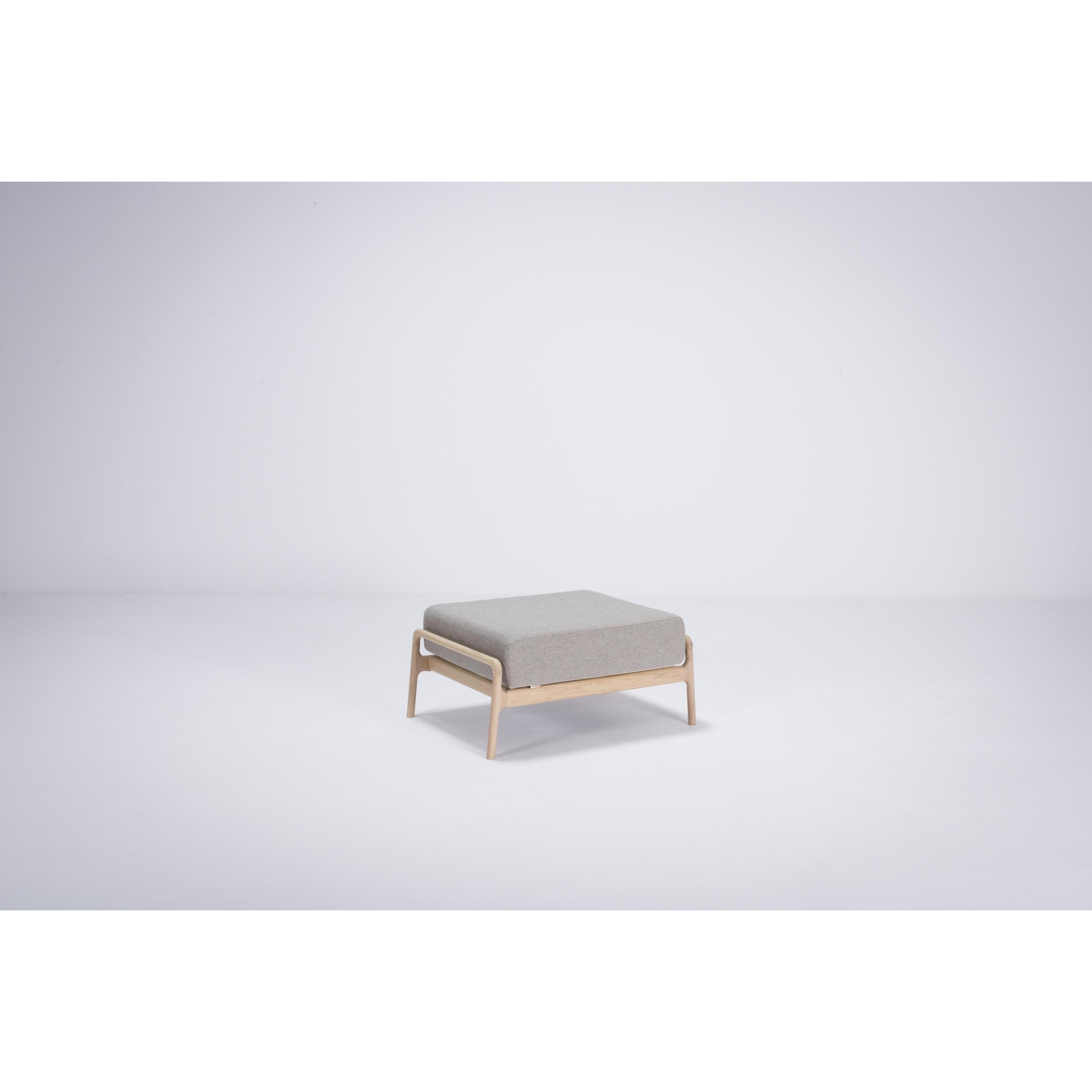 Fawn hocker natural Dakar Leather Stone