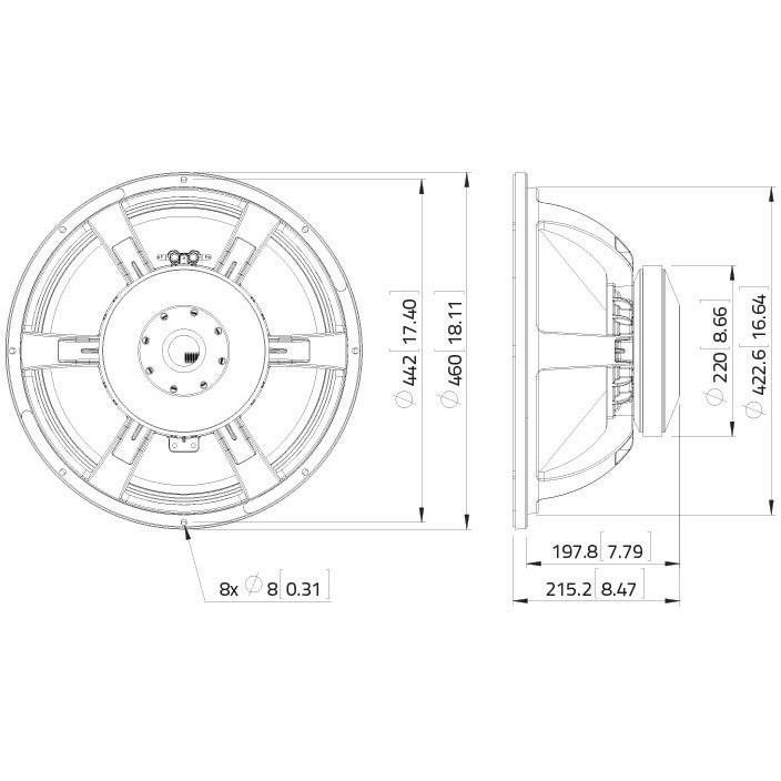 Lavoce SAF184.02 18 inch subwoofer
