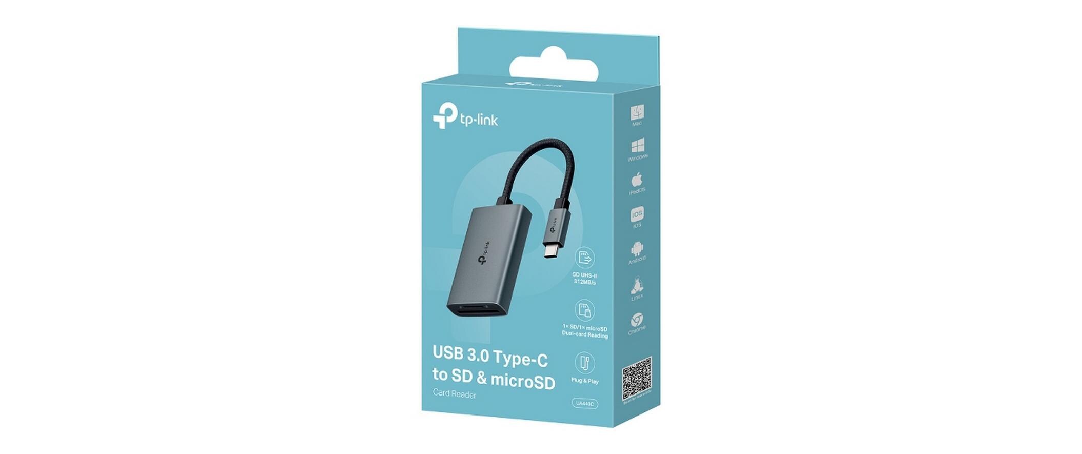 Card Reader Extern UA440CUSB 3.0 Typ-C auf SD- & microSD 4.0-Kartenleser