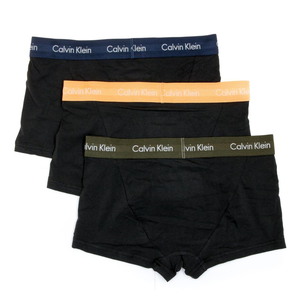 Calvin Klein Jeans x3 Boxers Noirs Homme Calvin Klein Low Rise Trunk
