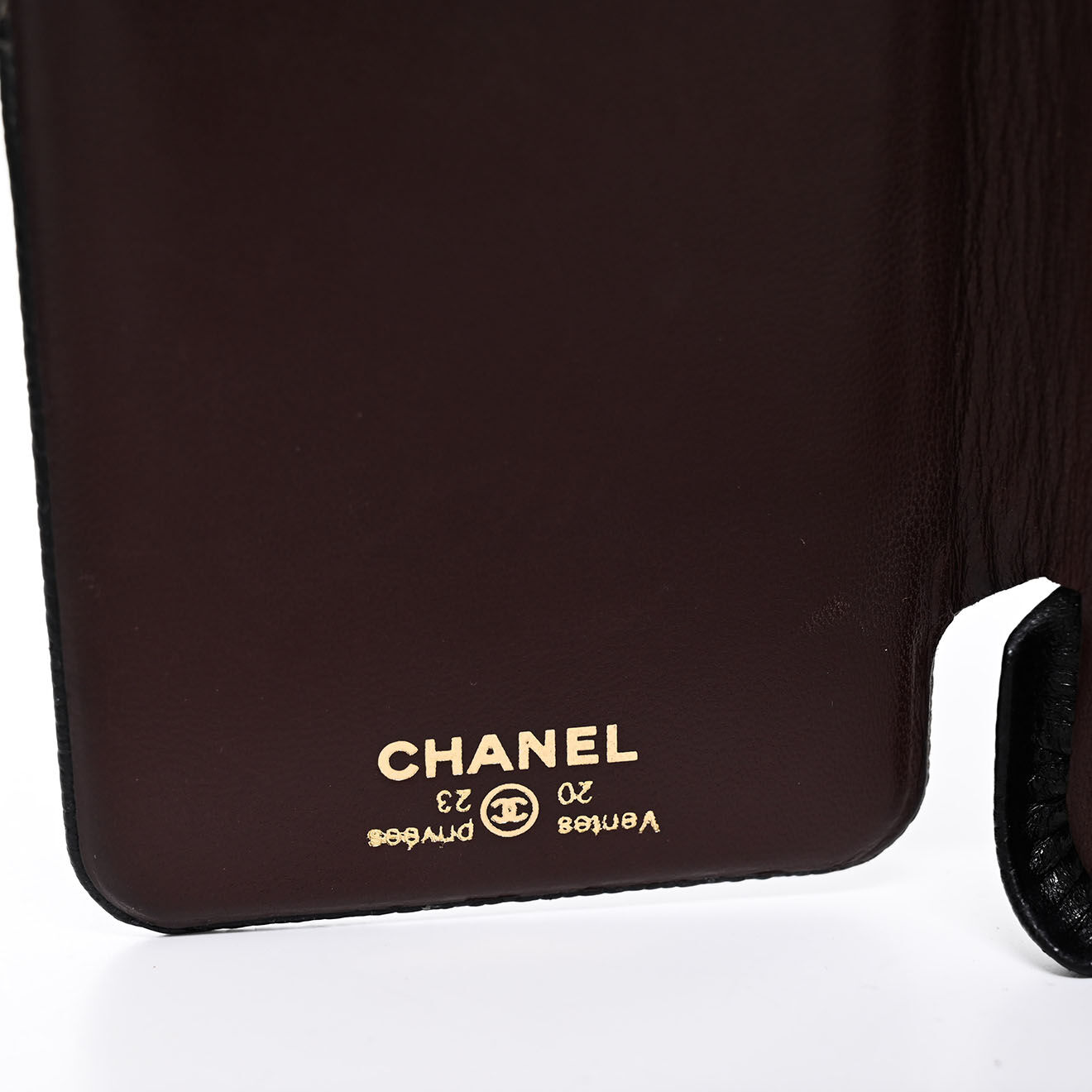 Chanel Coque iPhone 8 Plus en Cuir Caviar noire - Très bon état - L.9 cm