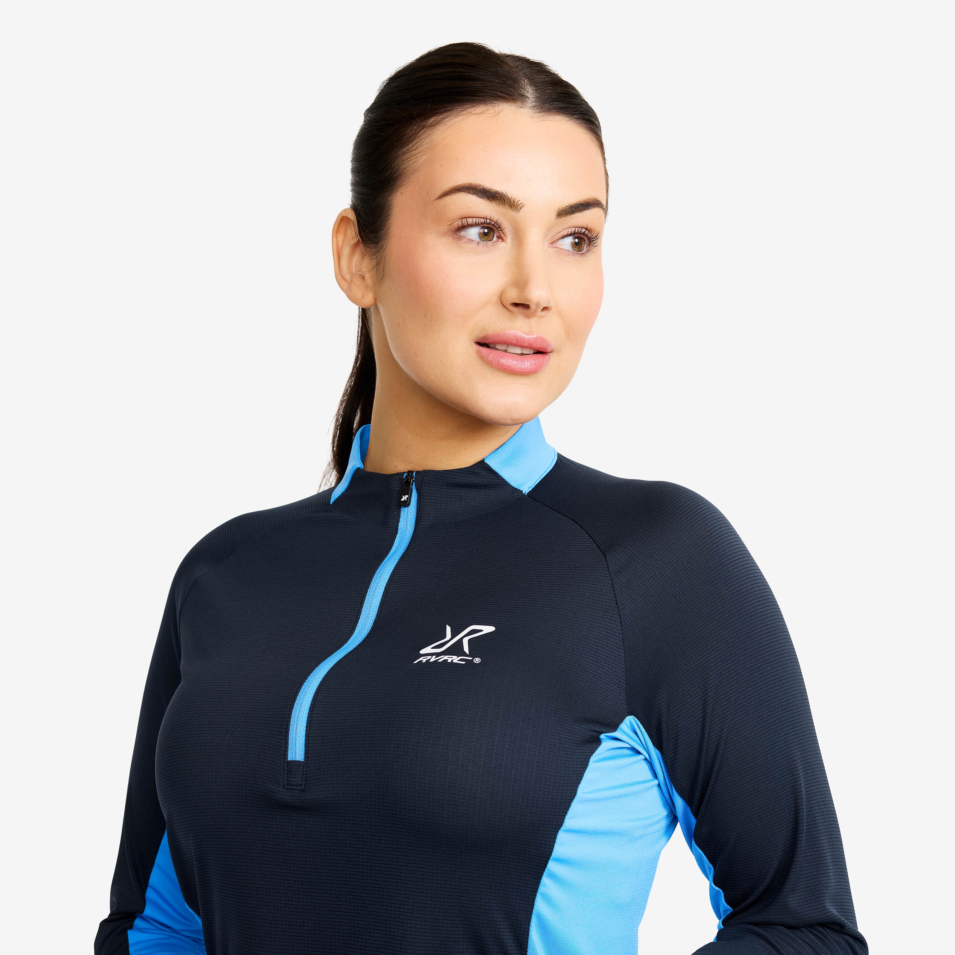 Force Light Half-zip Top Dame Navy/Azure Blue