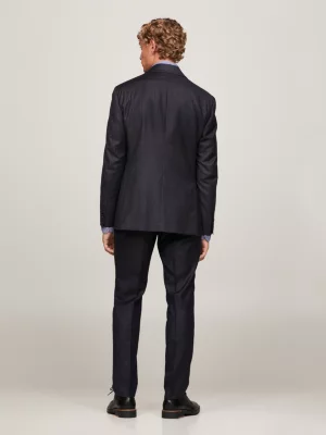 Blazer de lã italiana com abotoamento simples