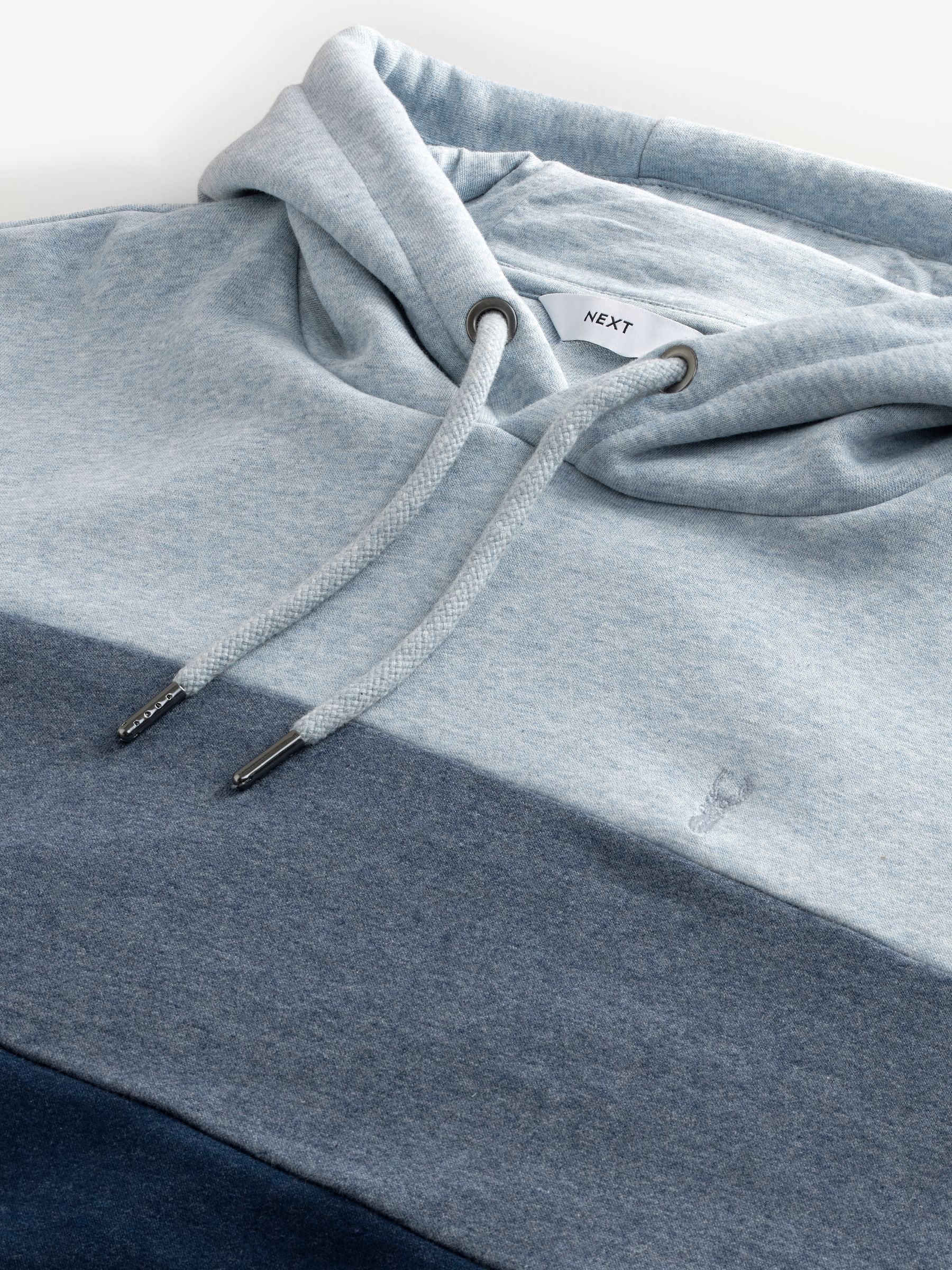 Blauw - Pullover-hoody - Sweatshirt met colourblocking