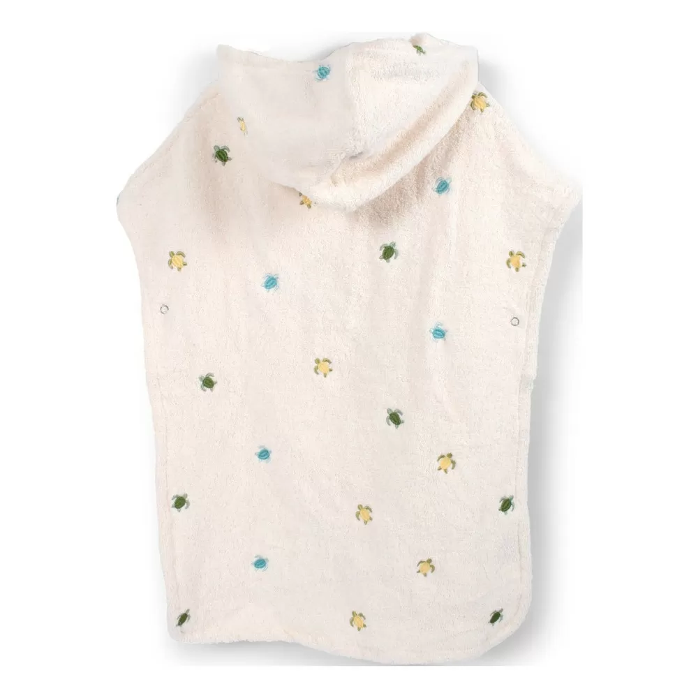 Filibabba Strandponcho med broderi GOTS - Skildpadde - 1 stk.