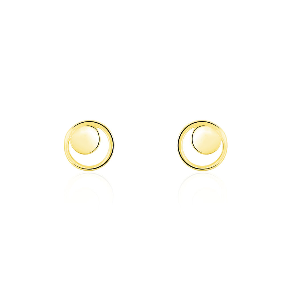 Boucles D'oreilles Puces Berangere Cercle 4 Or Jaune