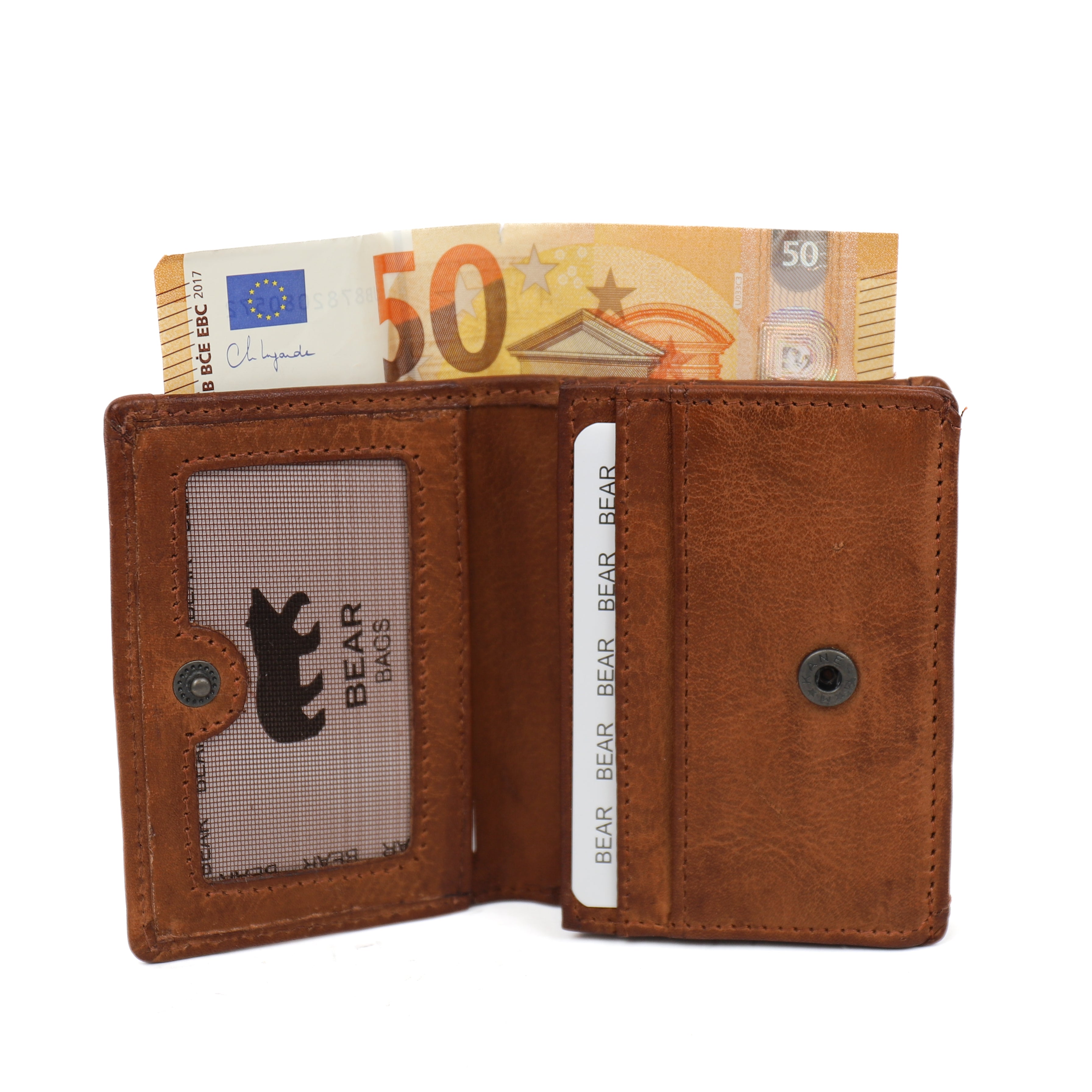 Portemonneetje 'Martine' cognac Cognac