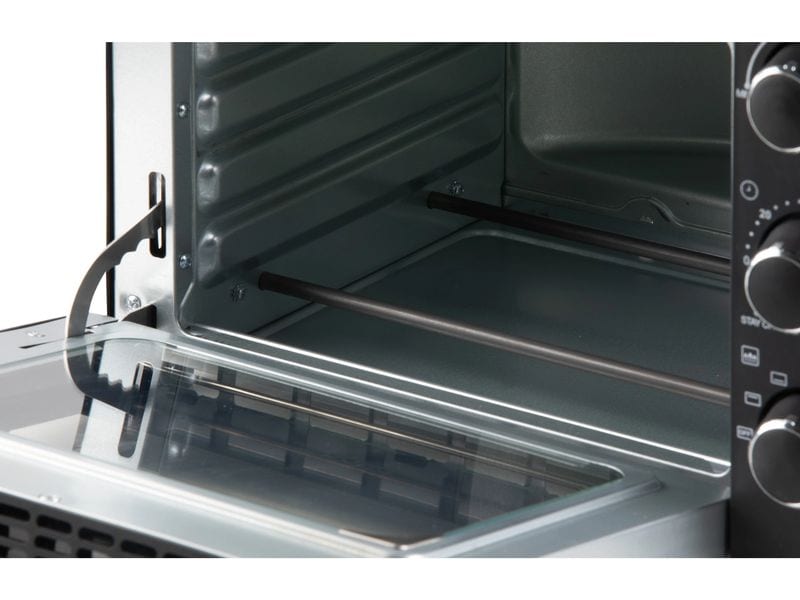 Domo Backofen DO807GO 20 l, Schwarz Kleinbackofen mit hochwertigem Wärmeelement für gleichmässige Ergebnisse