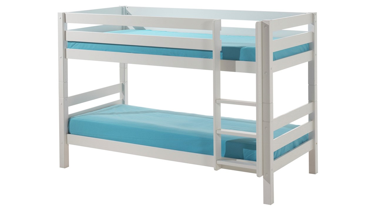 Stapelbed Pino 140 cm hoog wit