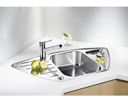 Blanco LANTOS 9E-IF spoelbak, 930 x 510 mm, roestvrij staal, geborstelde afwerking, 516277