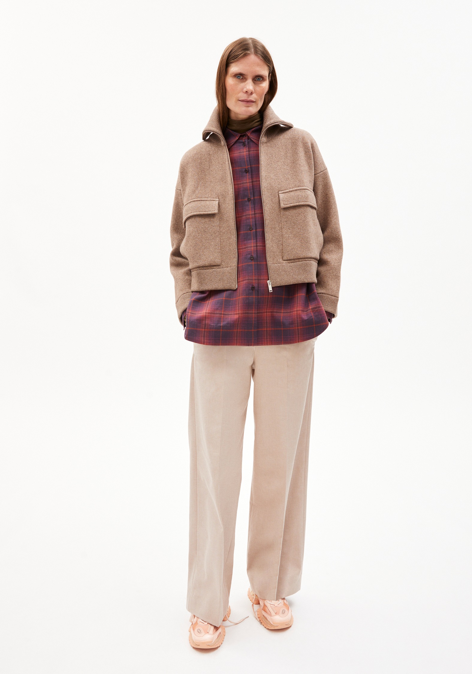 Armedangels Strickjacke Joaniaas Cinnamon Dust Melange