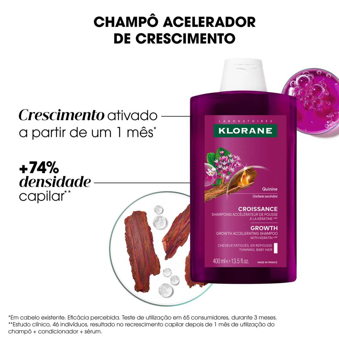 Champô Quinina Acelerador Crescimento - 400ml
