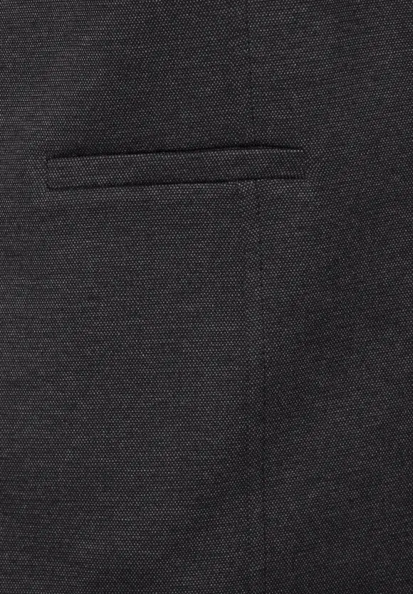Basic Piqué Blazer - Black