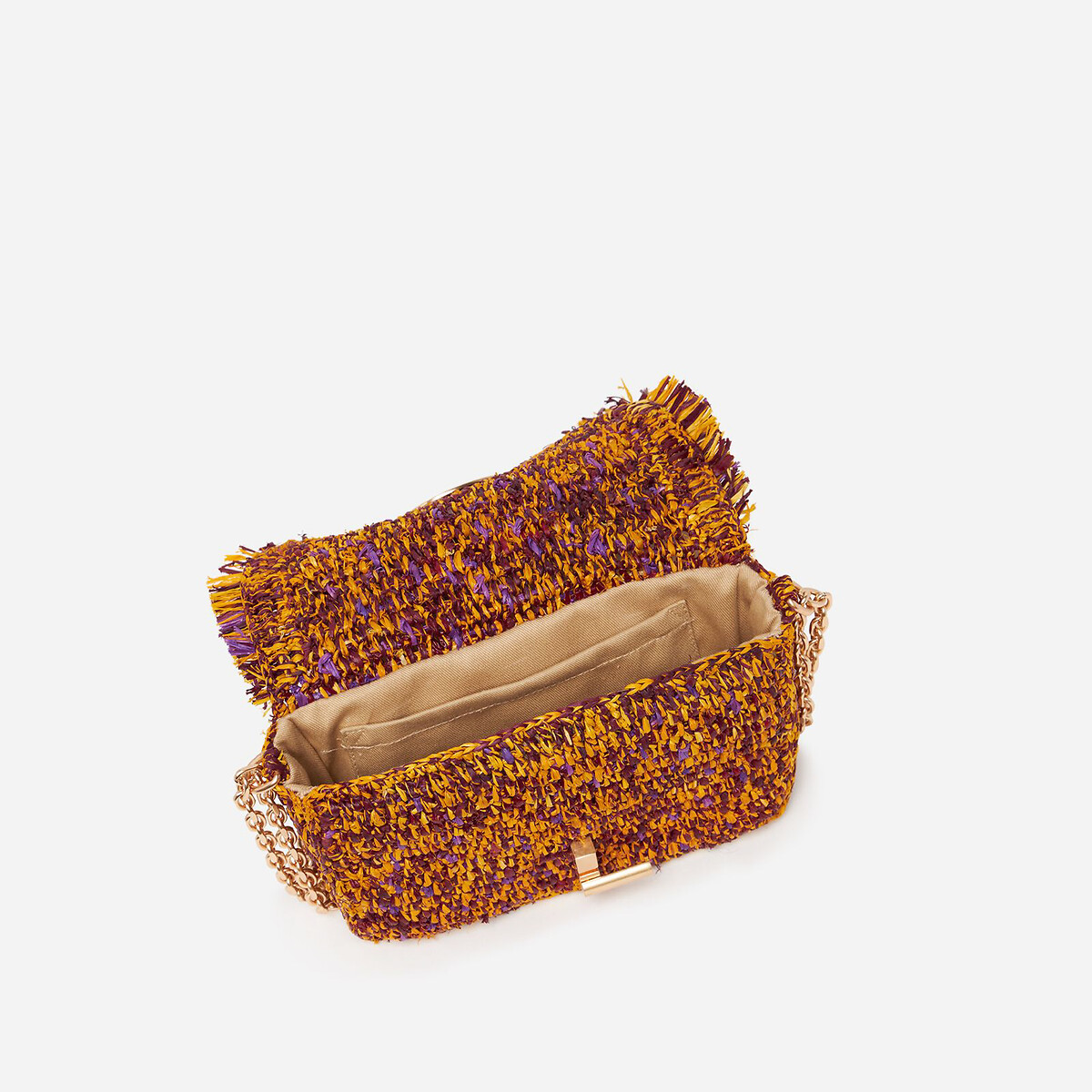 VANESSA BRUNO<br>Bolsa de ombro RAFFIA NANO MOON