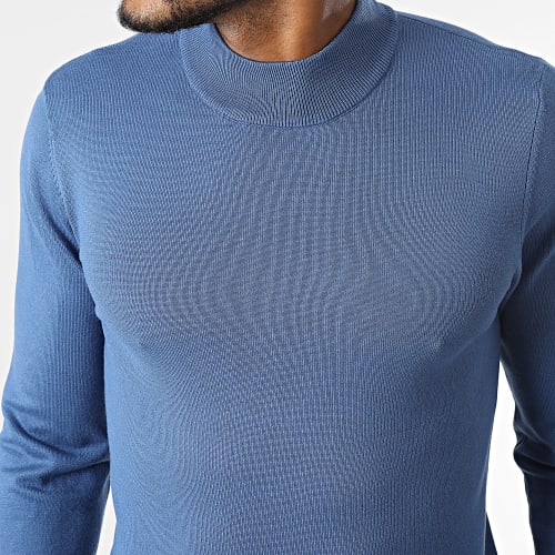 Pull Col Montant Bleu Marine