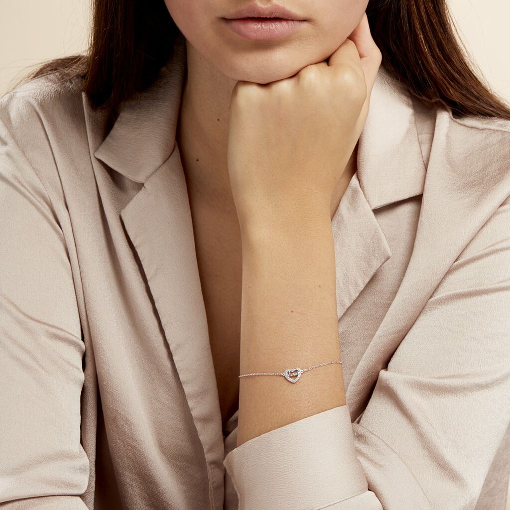 Bracelet Delicata Argent Blanc Oxyde De Zirconium
