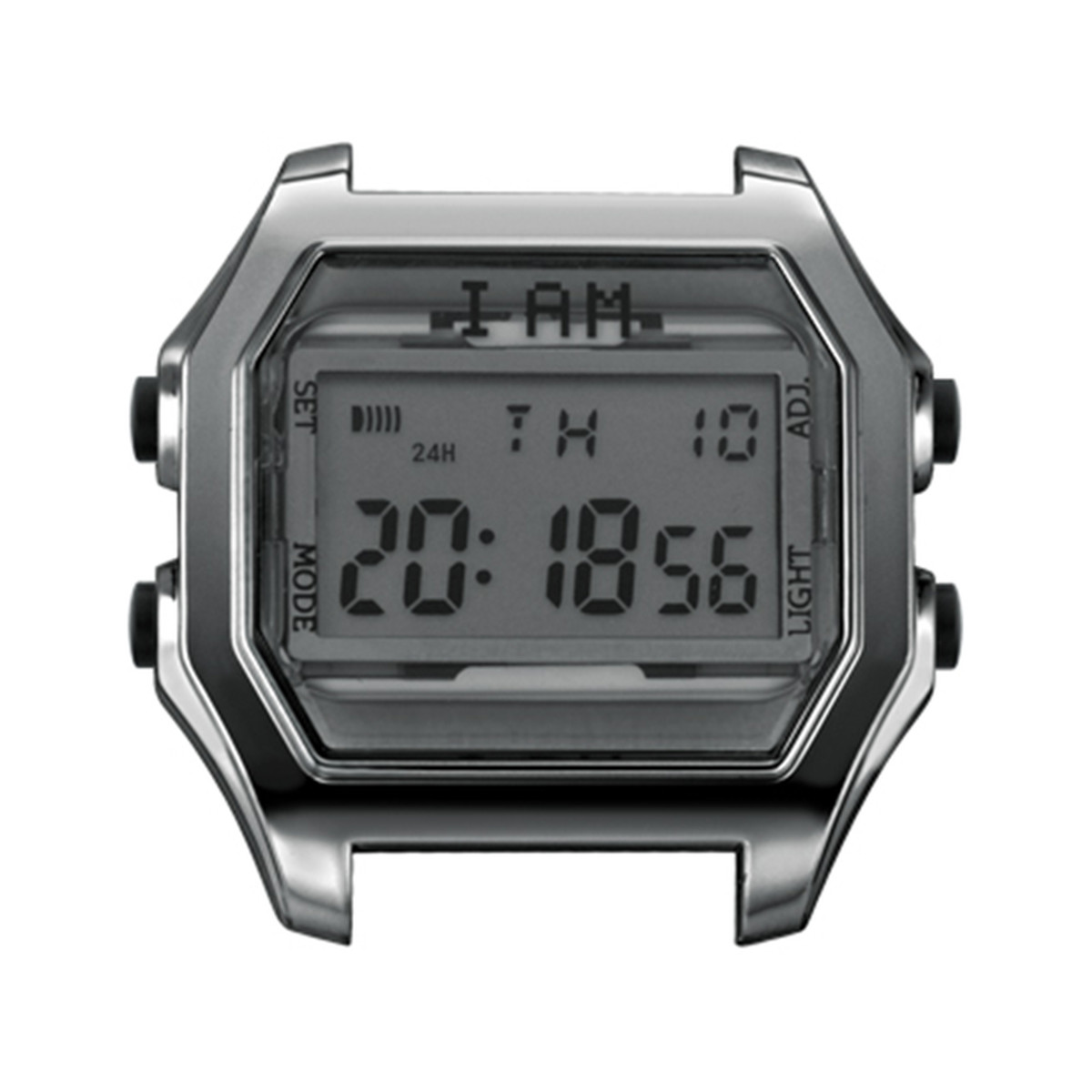 Boîte de montre IAM large polycarbonate gris