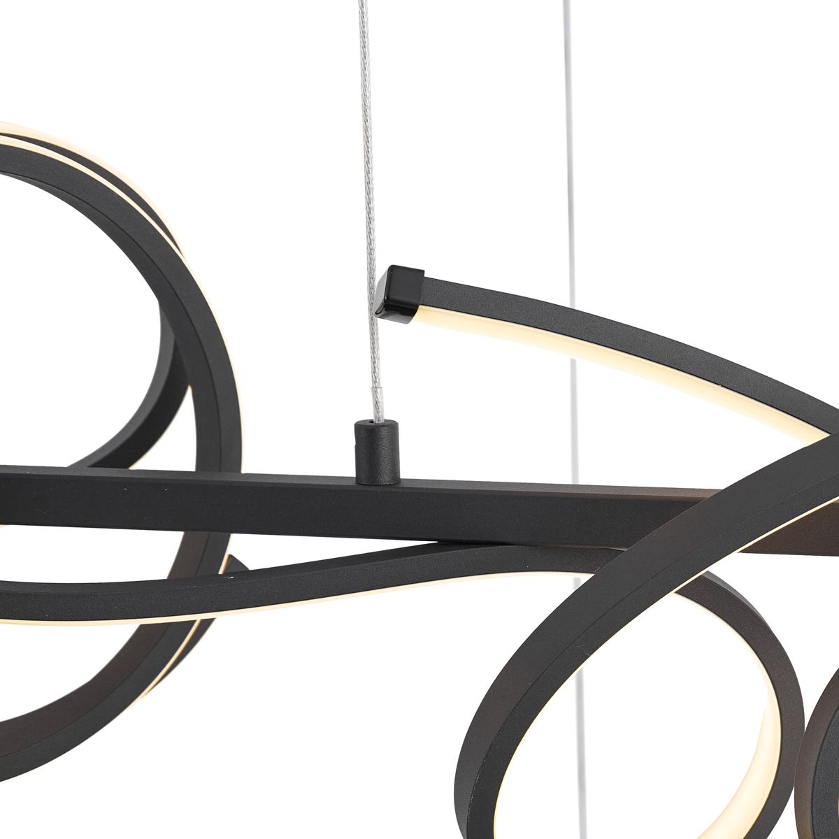 Design hanglamp zwart langwerpig 3-staps dimbaar - Krisscross