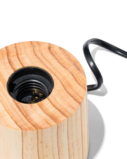 ampoule led globe xl + pied en bois E27 4W 100lm