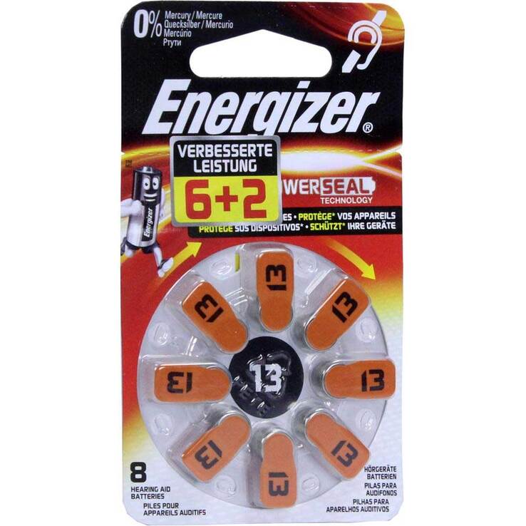 Energizer Hörgerätebatterie 13, 8 St