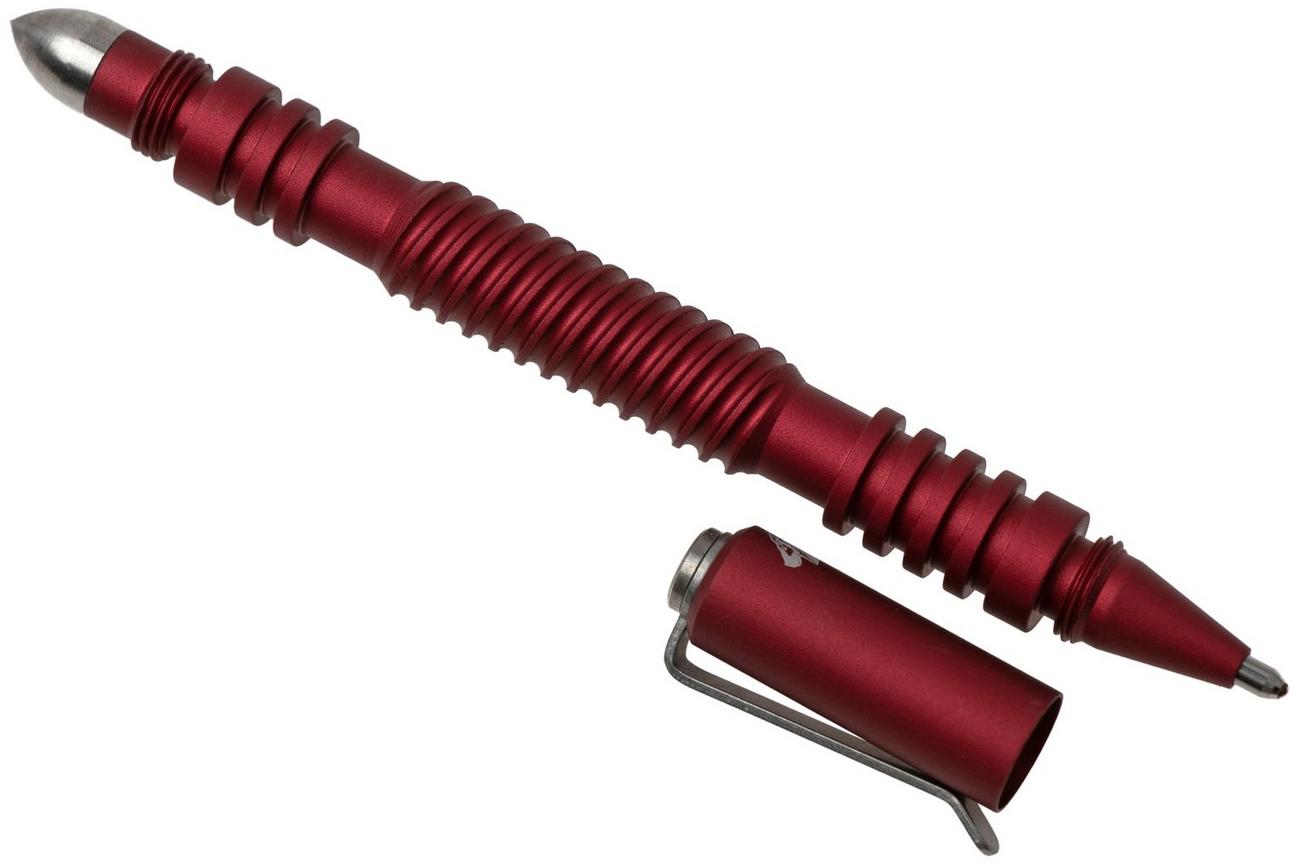 Rick Hinderer Spiral Investigator Pen, Aluminum, Matte Red, tactische pen