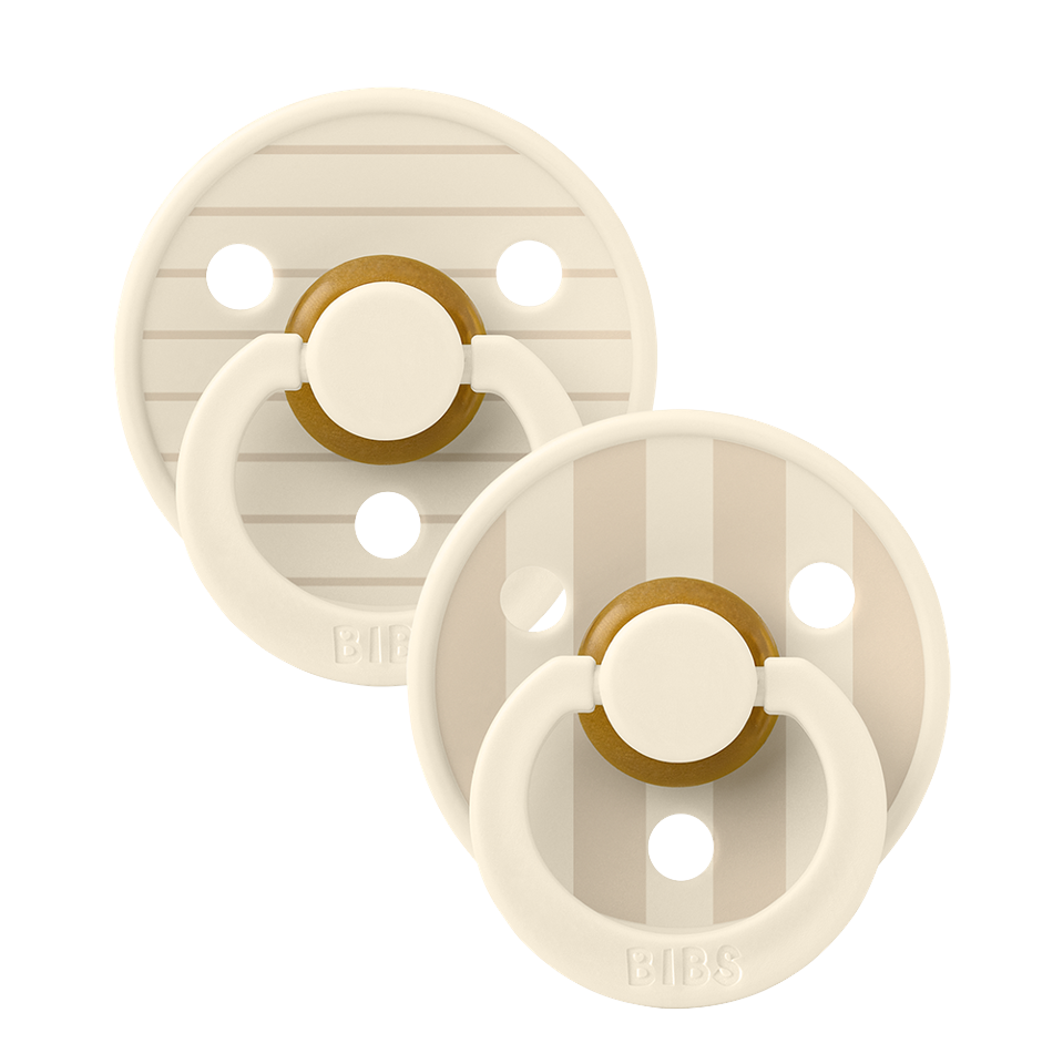 BIBS - Pacifier Studio Colour 2 Pack - Ivory/Vanilla - Size 2