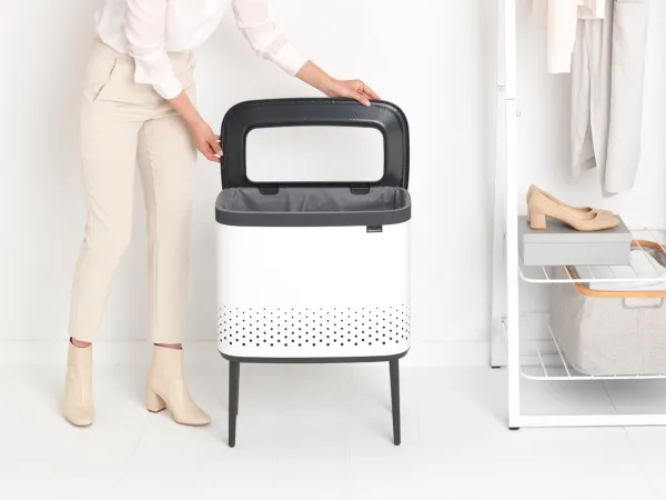 Brabantia 200502, 60 L, Rektangulær, MDF, Hvid, Sort