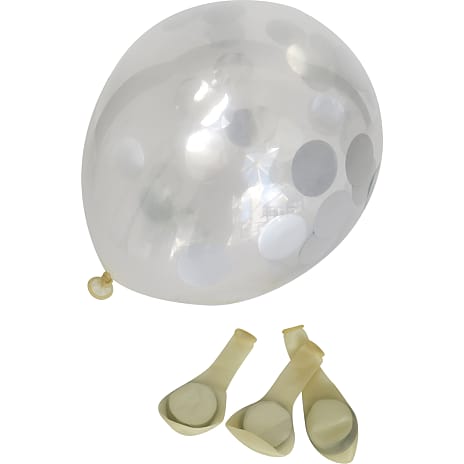 Konfetti balloner 4-pak - Sølv