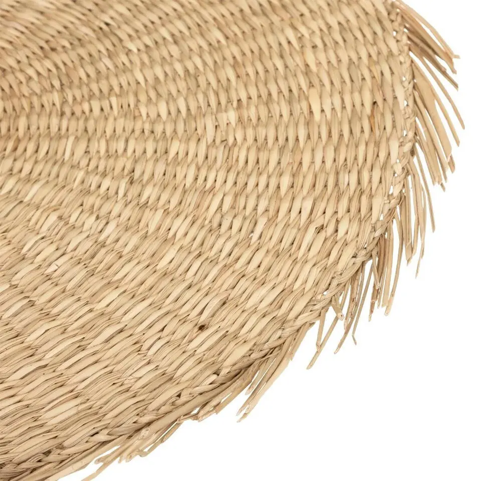 Secret de Gourmet Placemat - raffia naturel - rond - 38 cm