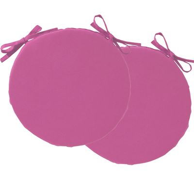 Galette de chaise enduite ronde spécial extérieur - Lot de 2