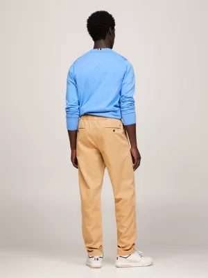 Calças chino Harlem com cordão e tingimento em peça.