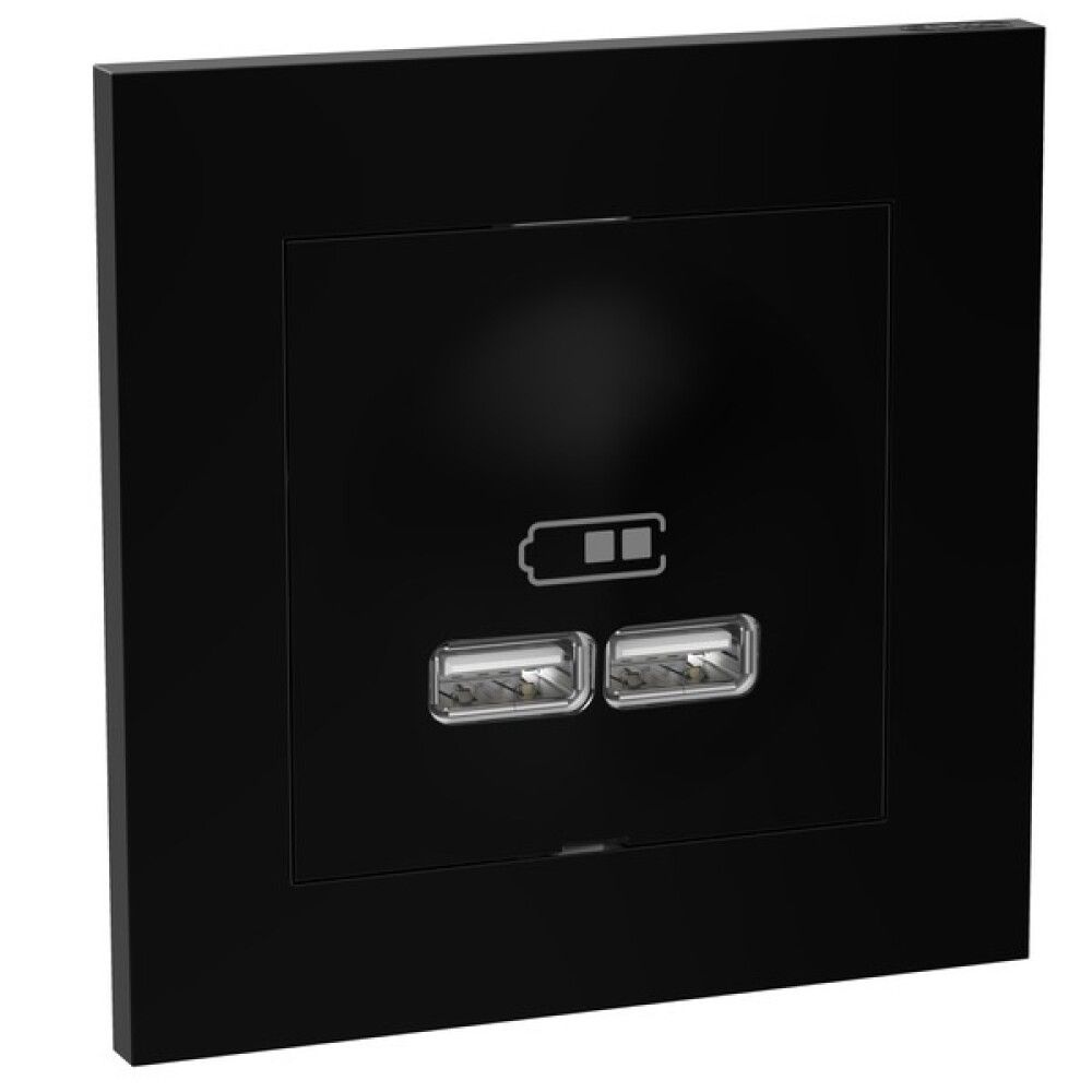 UTTAK ELKO USB 2.1A PLUS SVART