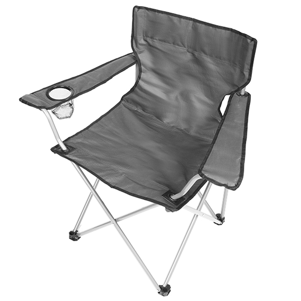 CAMPING ASHBY Stuhl - grau Bis 100kg, 64x58x60cm