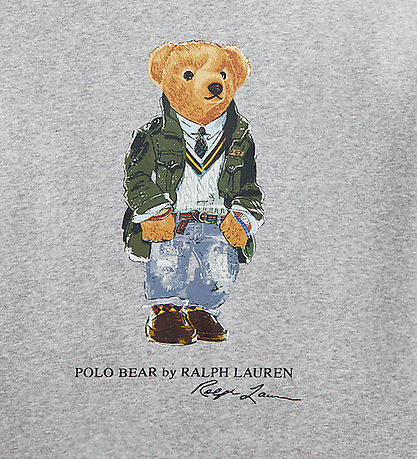 Polo Ralph Lauren H?ttetr?je - Gråmeleret m. Bamse