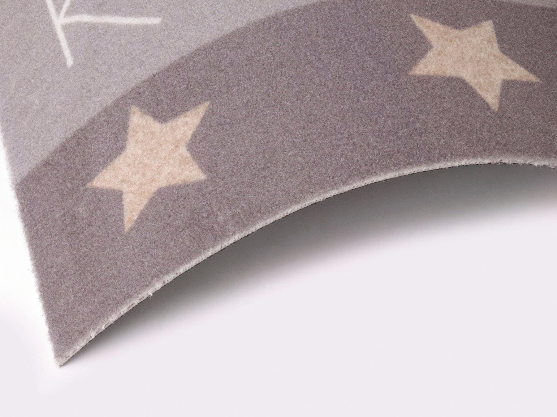 Primaflor-Ideen in Textil Küchenläufer »KITCHEN STAR, Made in Belgium« rechteckig 5 mm Höhe mit Schriftzug & Motiv Sterne, rutschhemmend, waschbar, Küche