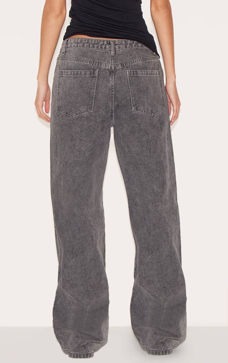 Gris Jean Large À Détails Cloutés Et Empiècements Western