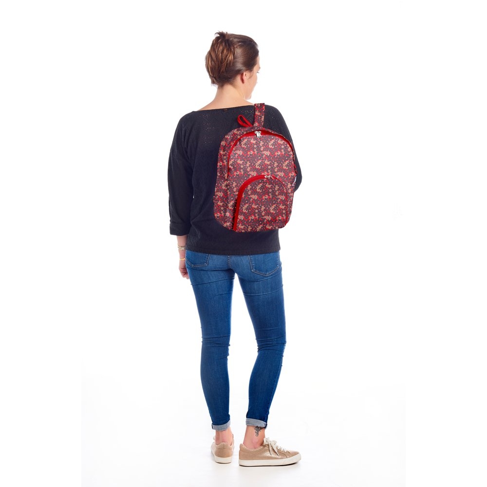 Sac À Dos Pliable Feuillage Vermillon