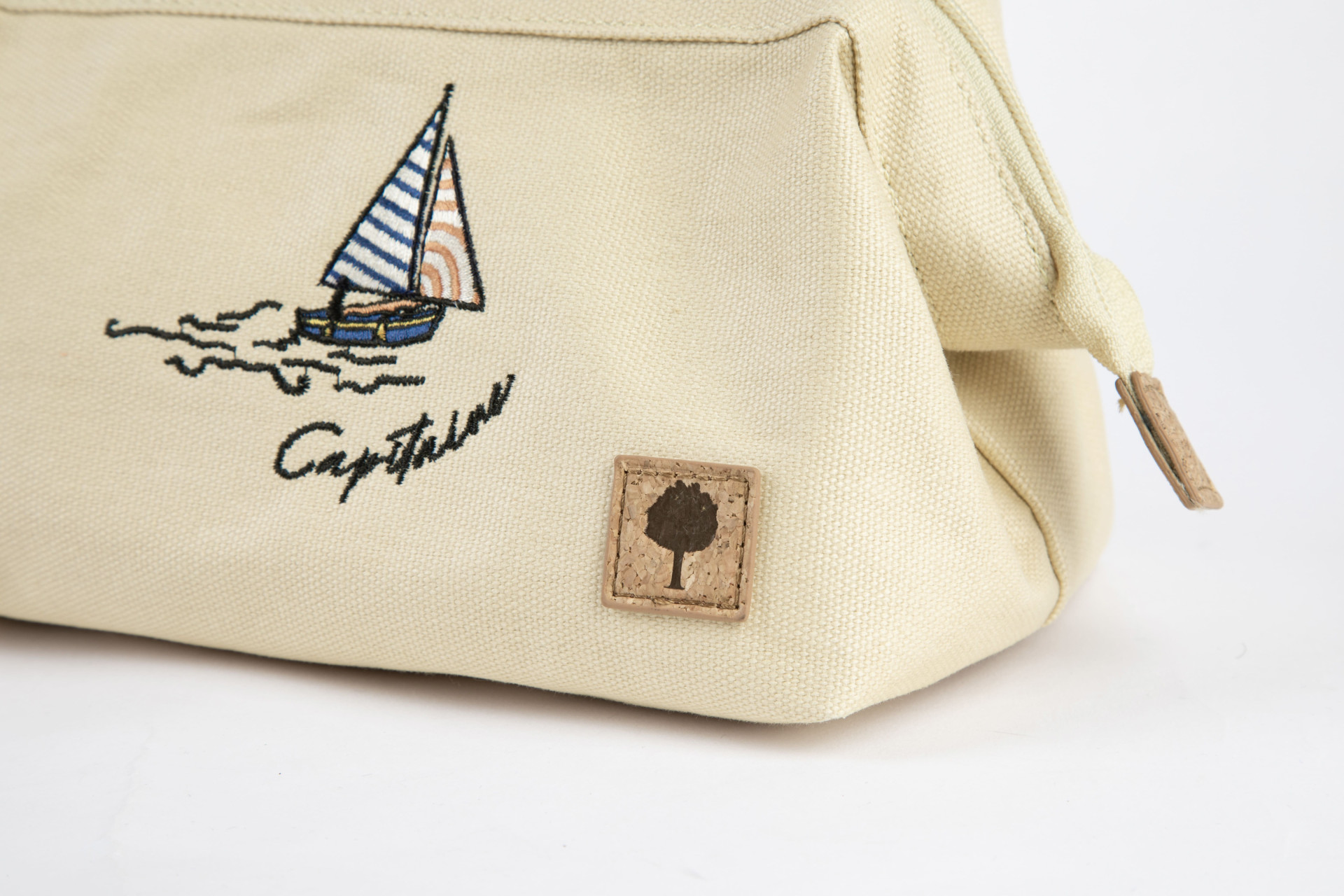 Trousse de toilette beige vegan coton recyclé - modèle washbag