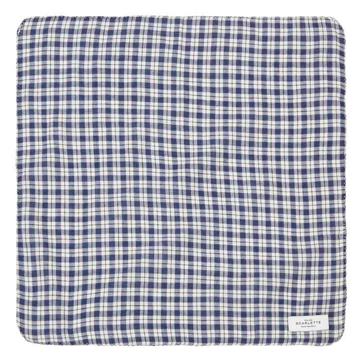 Scarlette Ateliers Serviettes de table Lombarde en coton - Set de 4 | Bleu marine