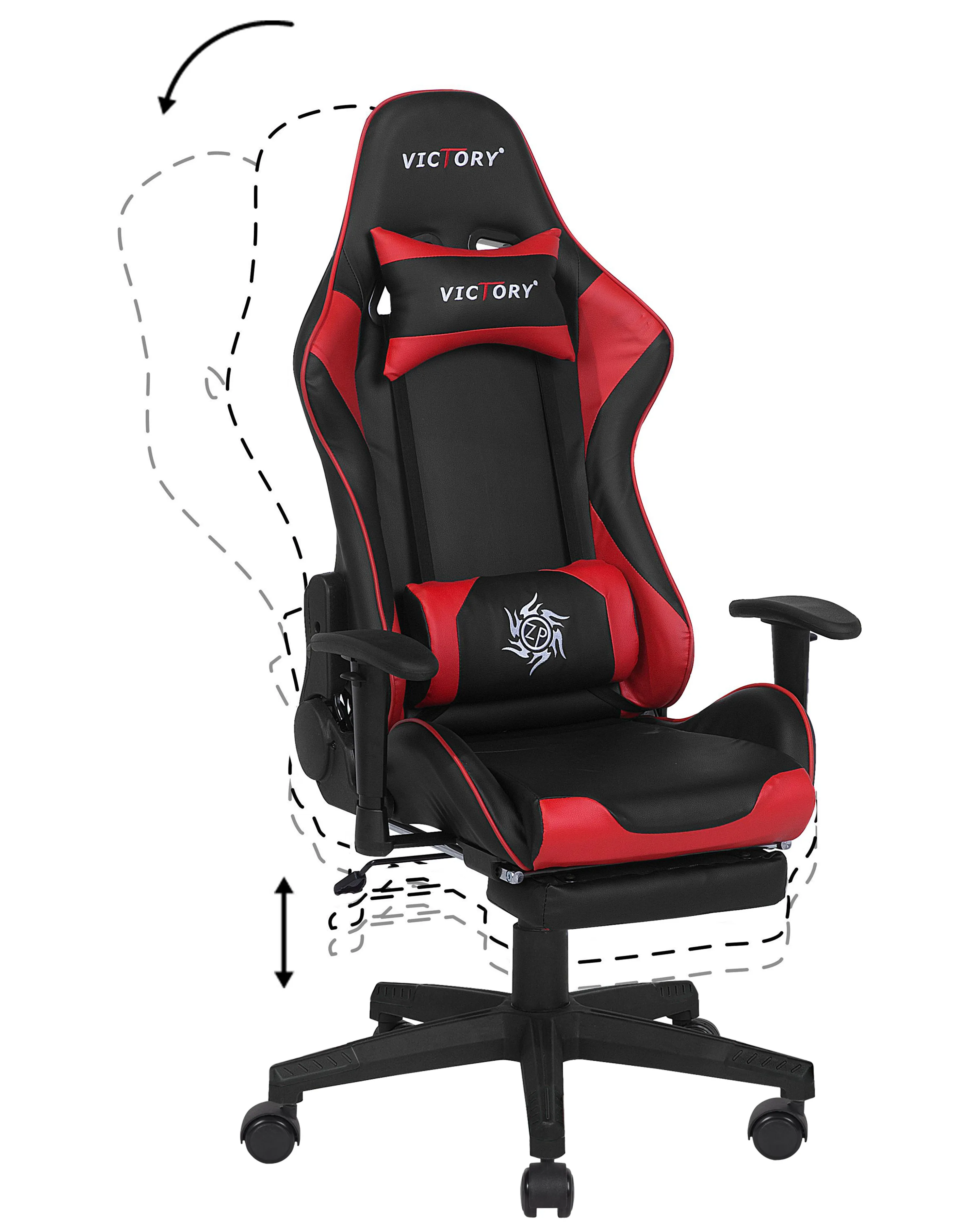 Gamestoel VICTORY Kunstleer Rood