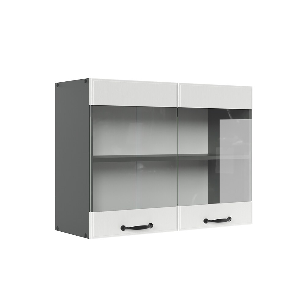 Vicco Hängeglasschrank 80 cm Anthrazit Küchenschrank Hängeschrank Küchenzeile R-Line