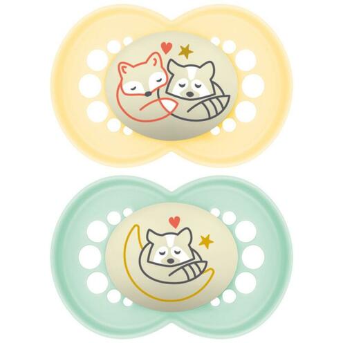 Lot de 2 sucettes Original dès 6 mois Planet Love Night - Coloris aléatoire - MAM
