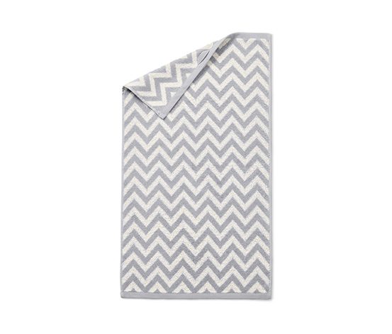 2 Jacquard-Handtücher, grau