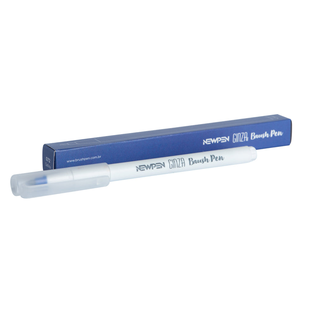Marcador Ginza Pro Brush Pen Azul Safira Newpen