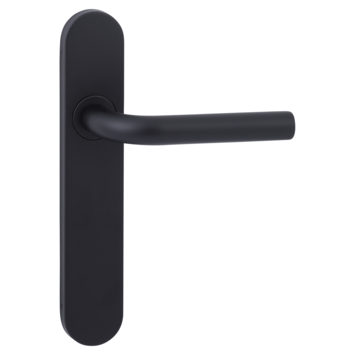 Karwei deurkruk set Henry ovaal blind schild zwart RVS