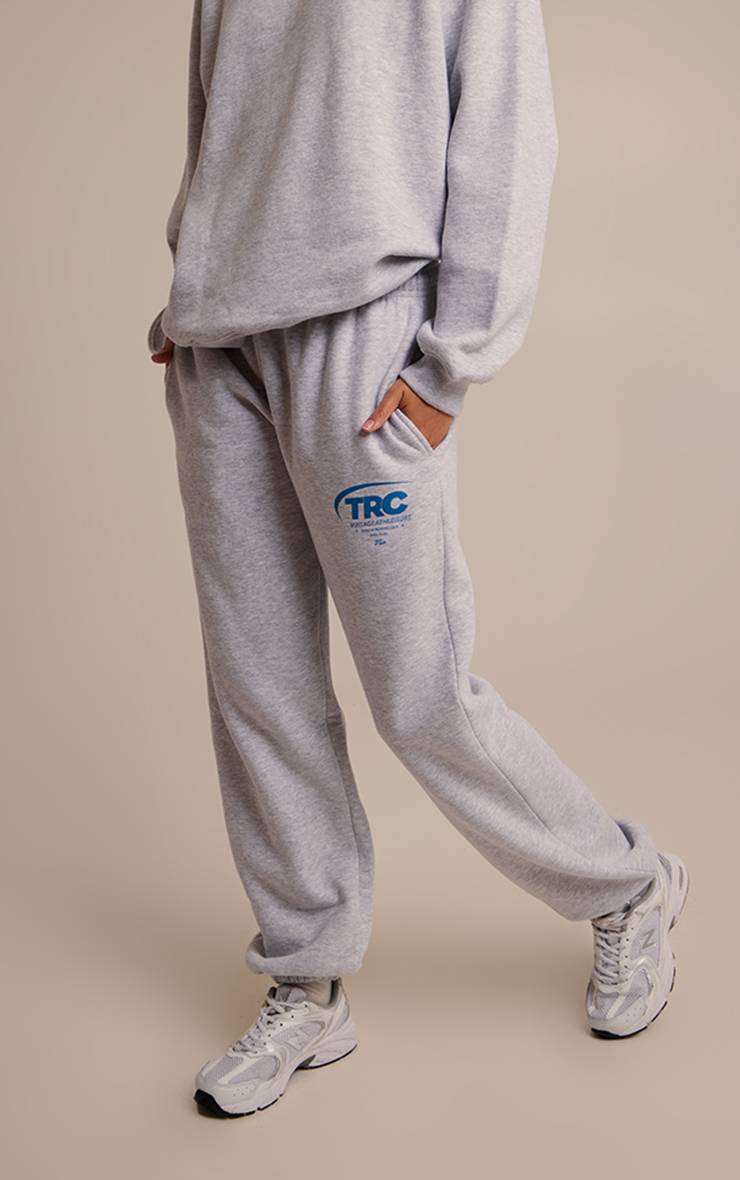 Gris Cendré Pantalon De Jogging En Molleton De Coton Avec Bas Resserrés Run Club